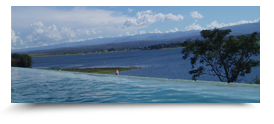 Vista al lago desde la pileta 